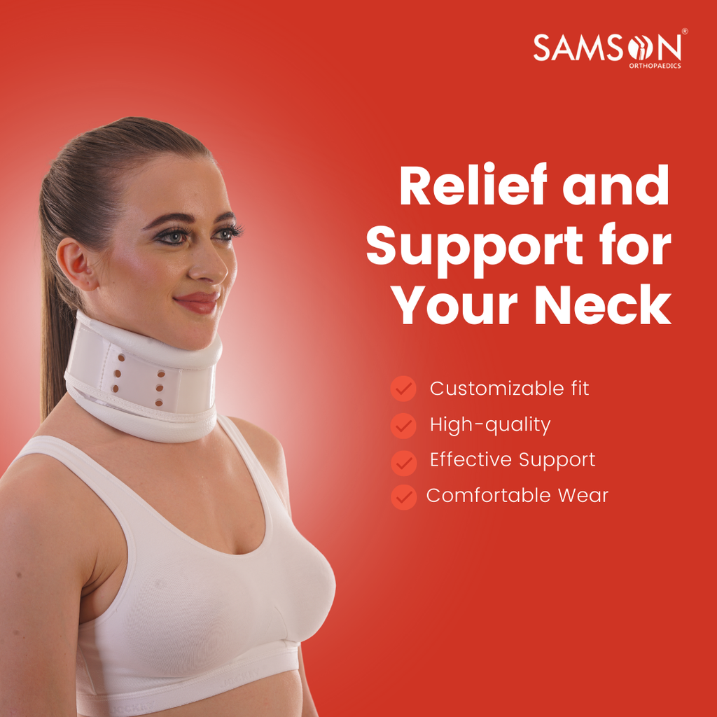 Collier cervical (réglable) | Attelle cervicale rigide pour l'immobilisation et le soutien post-opératoire