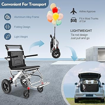 Fauteuil roulant léger pliable