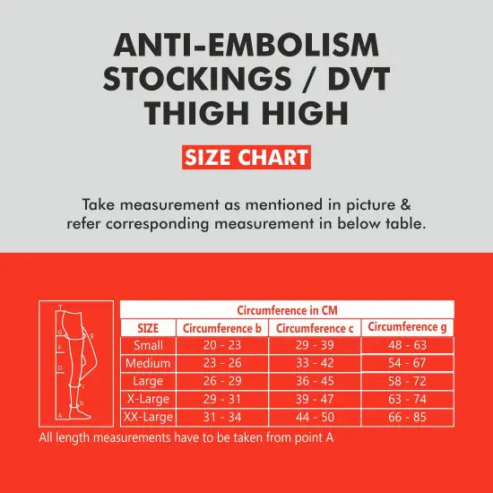 Bas anti-emboliques/cuisses hautes pour TVP (paire)