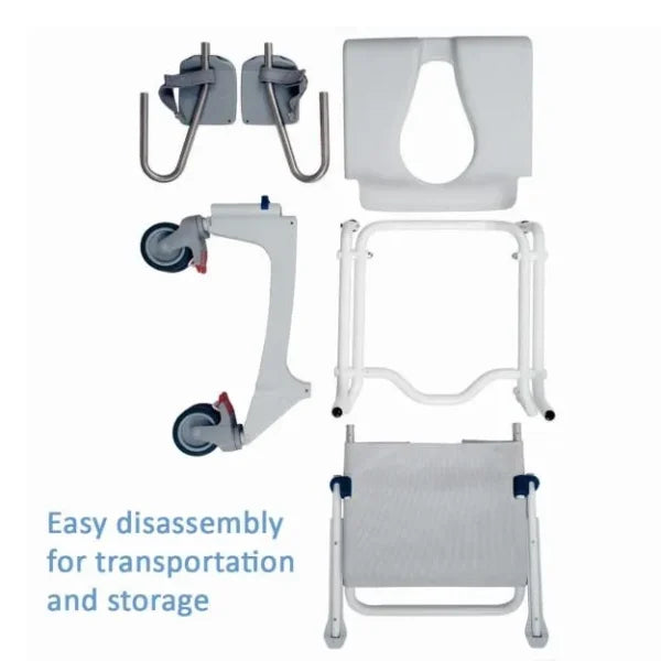 Chaise de douche et toilettes