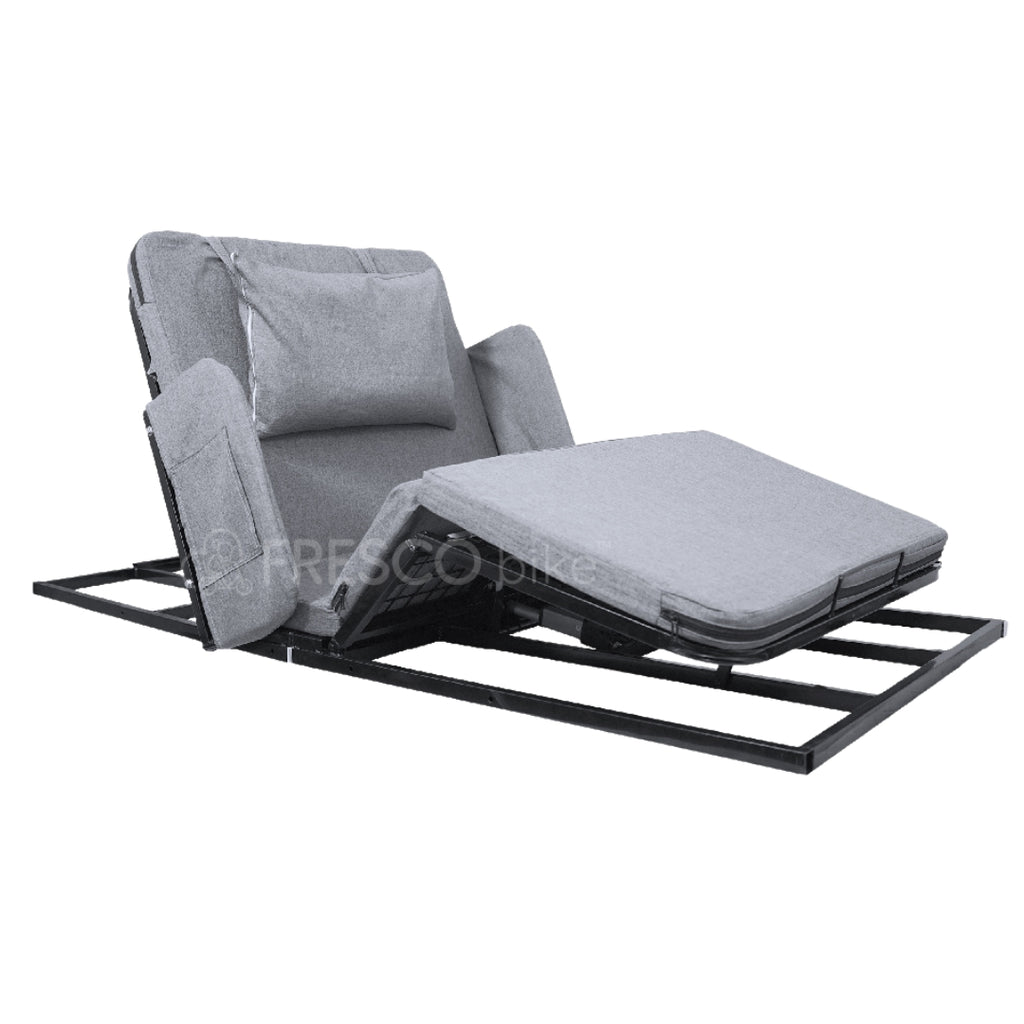 Lit électrique pliant relevable avec dossier et repose-pieds réglables