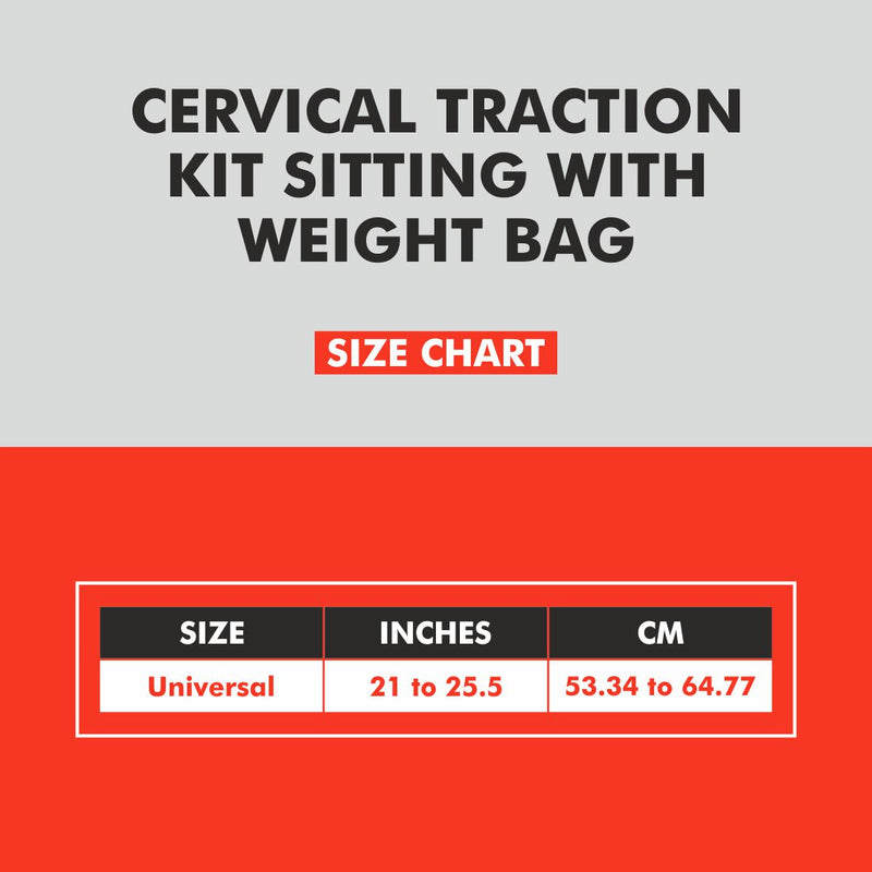 Kit de traction cervicale pour position assise avec sac de lestage