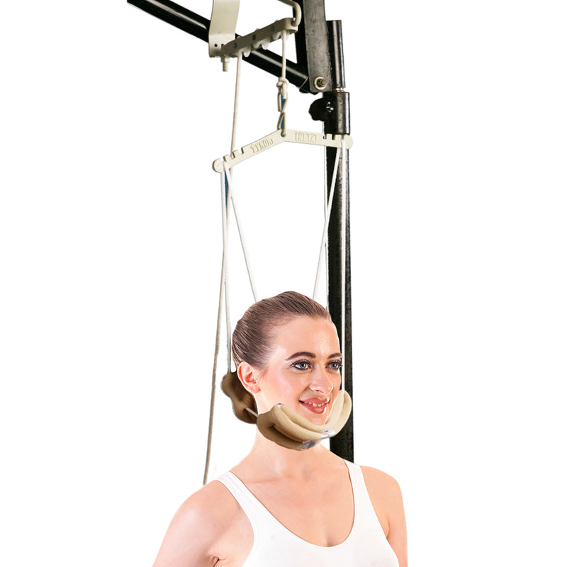 Kit de traction cervicale pour position assise avec sac de lestage
