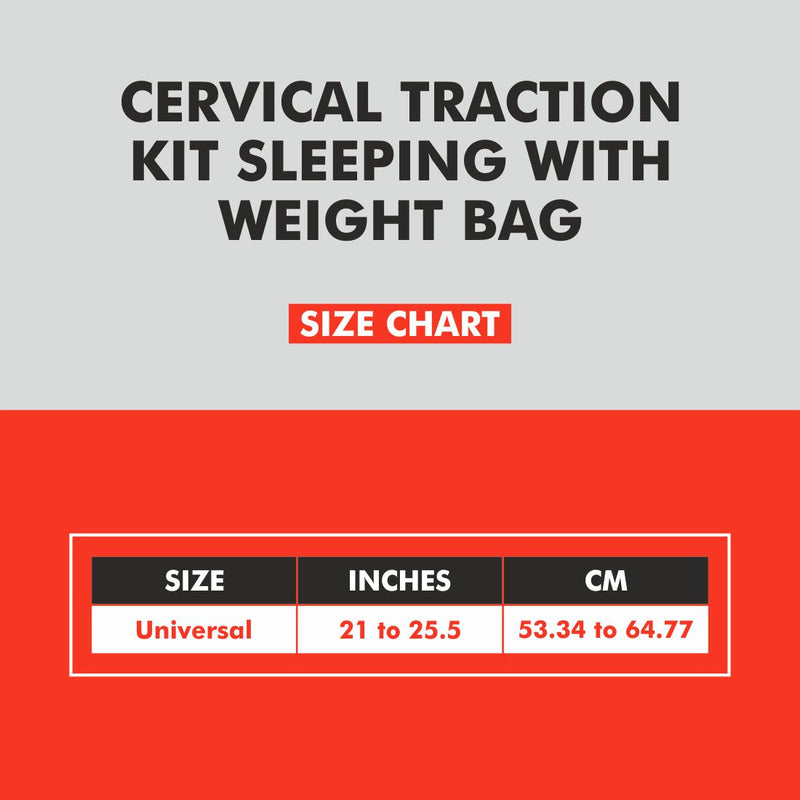 Kit de traction cervicale pour dormir avec sac de lestage