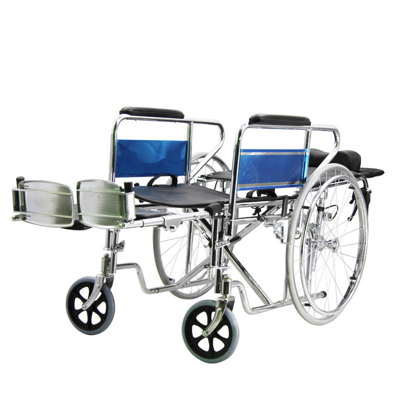 Fauteuil roulant inclinable avec siège de toilette pour personne handicapée, dossier réglable