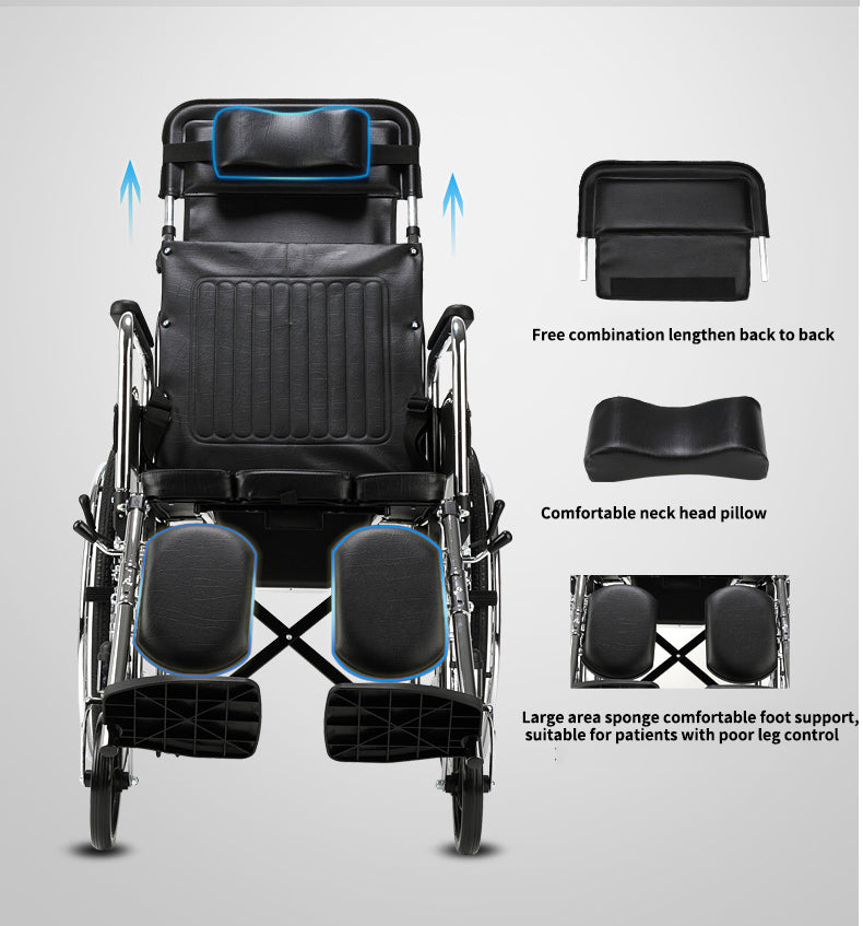 Fauteuil Roulant Médical Confort Total Réglable Multifonction
